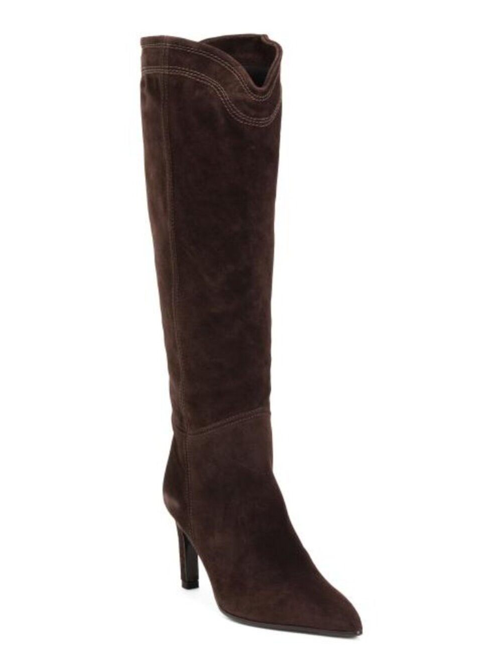 NAPOLEONI Made In Italy Suede High Shaft Kitten Heel Boots